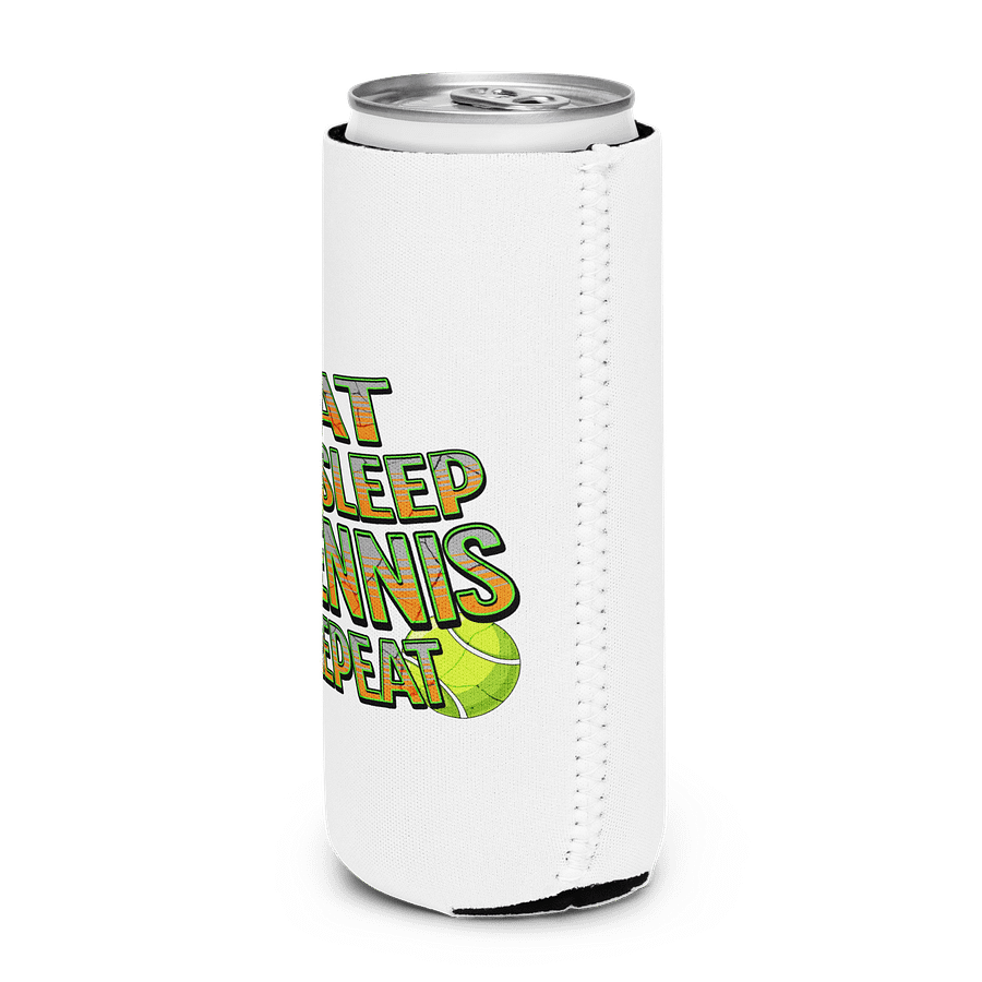 Eat Sleep Tennis Repeat Angle Ball Can Cooler product image (2)