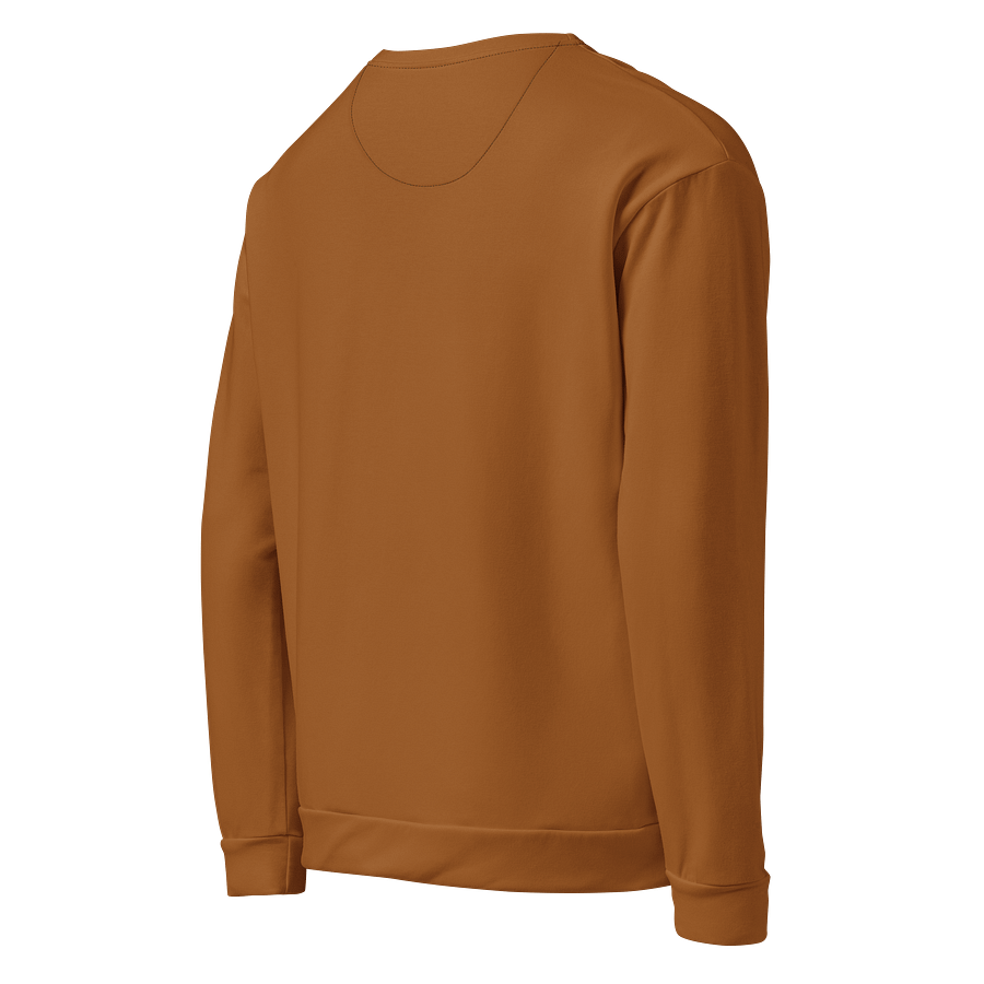 Warm Caramel Brown Solid Color Eco Friendly Unisex Sweatshirt product image (5)