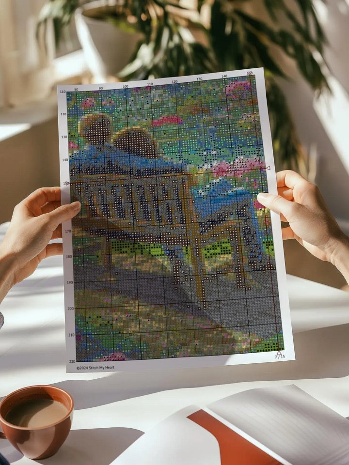 Floral Park Cross Stitch Pattern product image (2)
