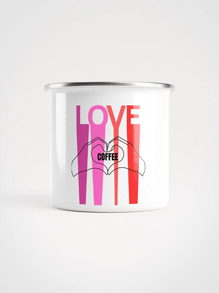 Love & Coffee Enamel Mug product image (1)