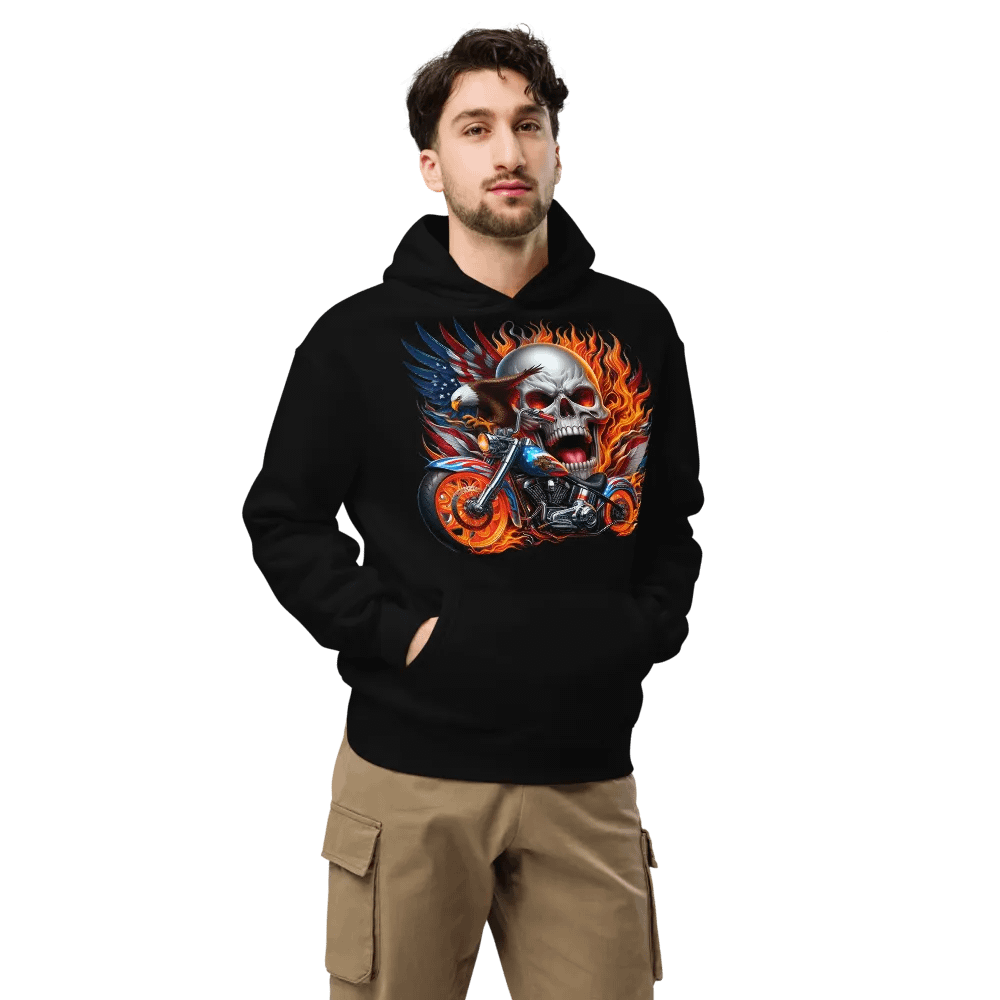 Raging Patriot Skull Oversized Hoodie #9 product image (7)
