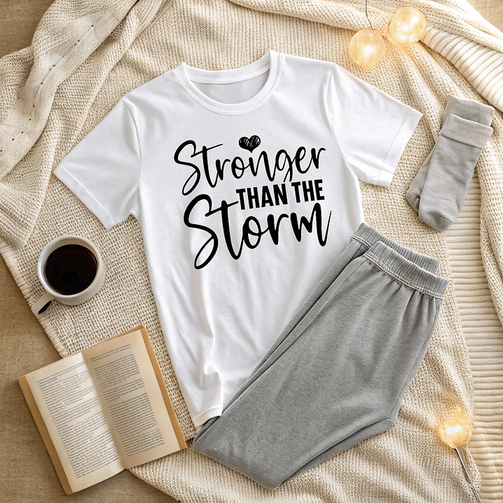 Stronger Than The Storm - Women's White T-Shirt product image (2)