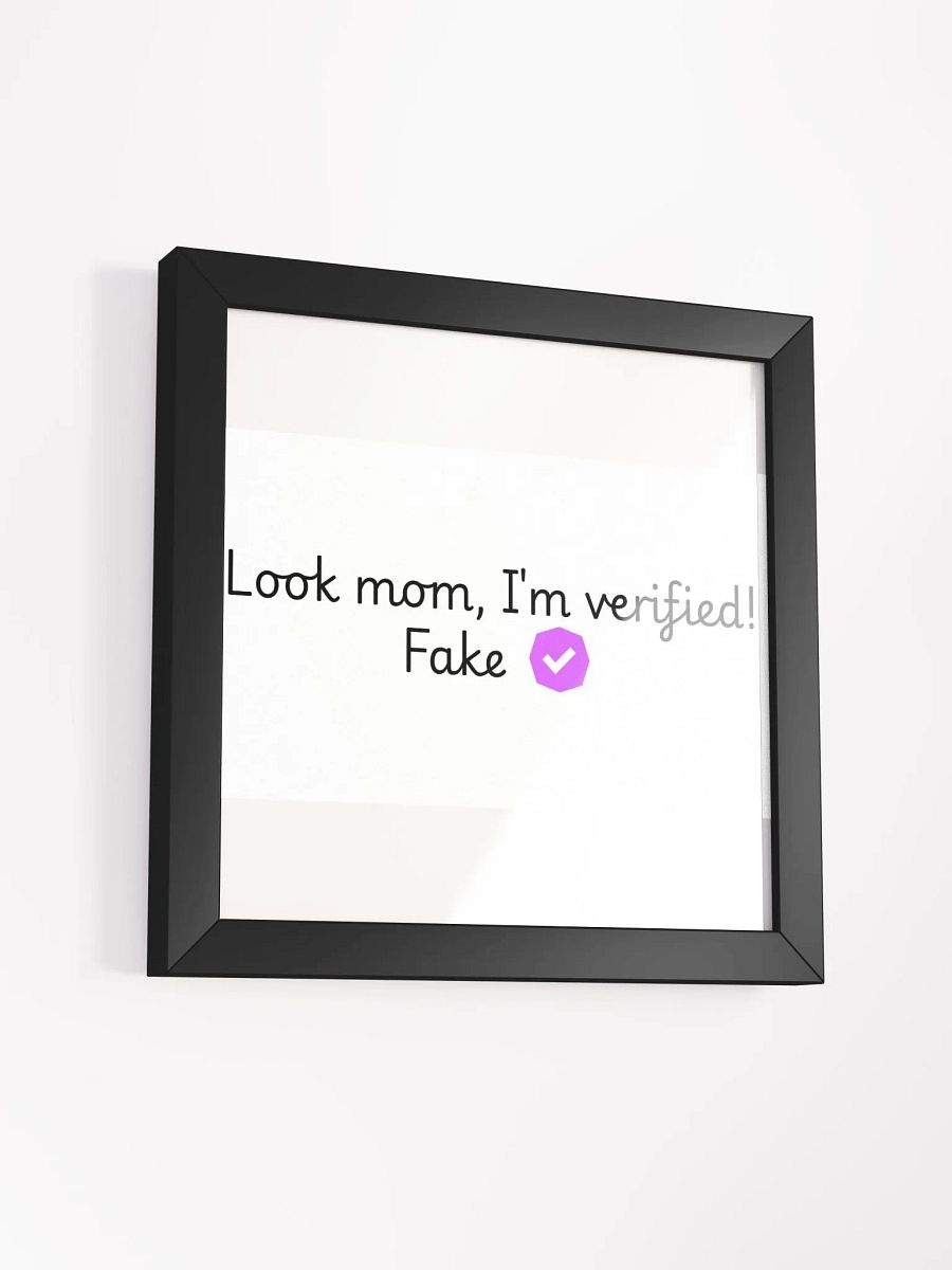 Verified Square Framed High-Quality Matte Poster product image (3)