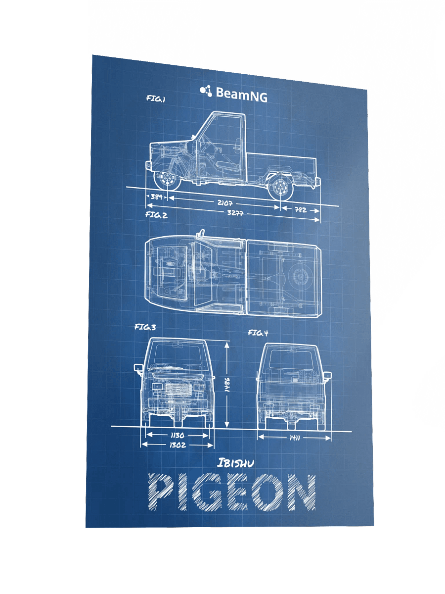 Ibishu Pigeon Blueprint Poster product image (4)