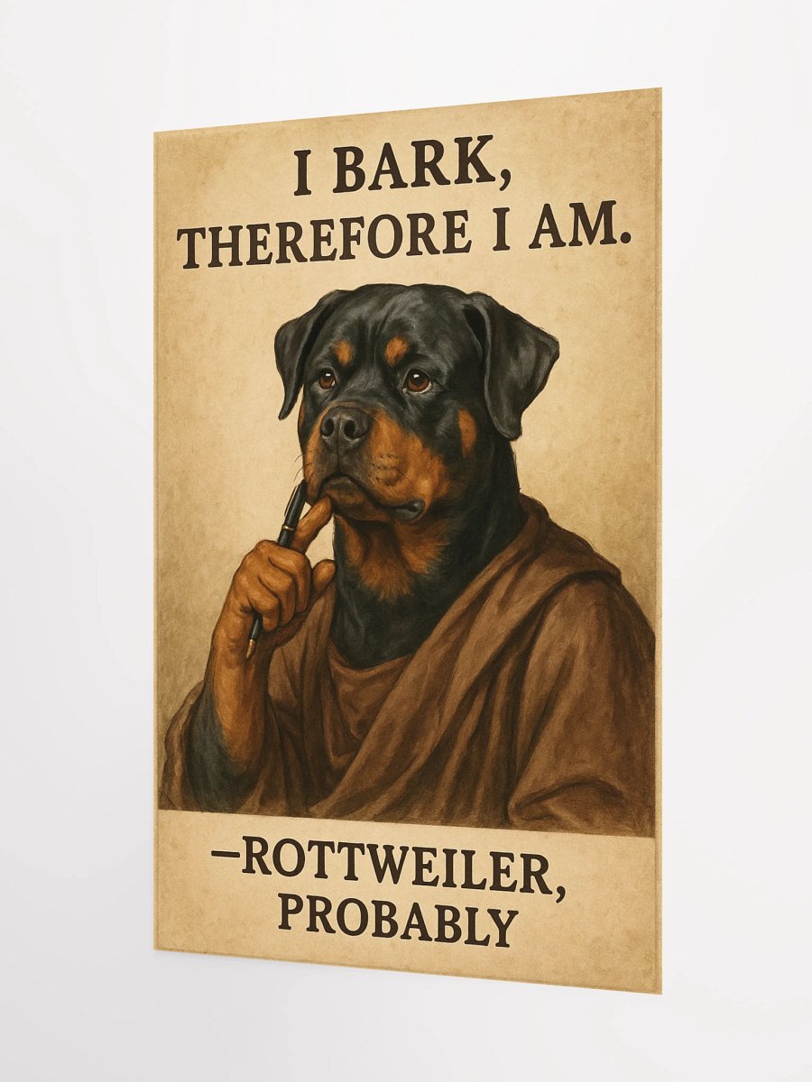 I Bark, Therefore I AM. Rottweiler Poster Print product image (9)