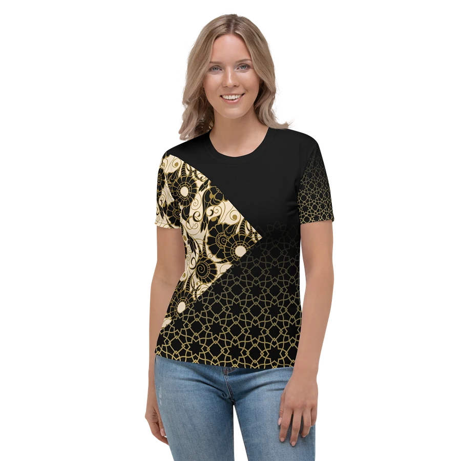 Black And Gold Patterned T-Shirt product image (1)