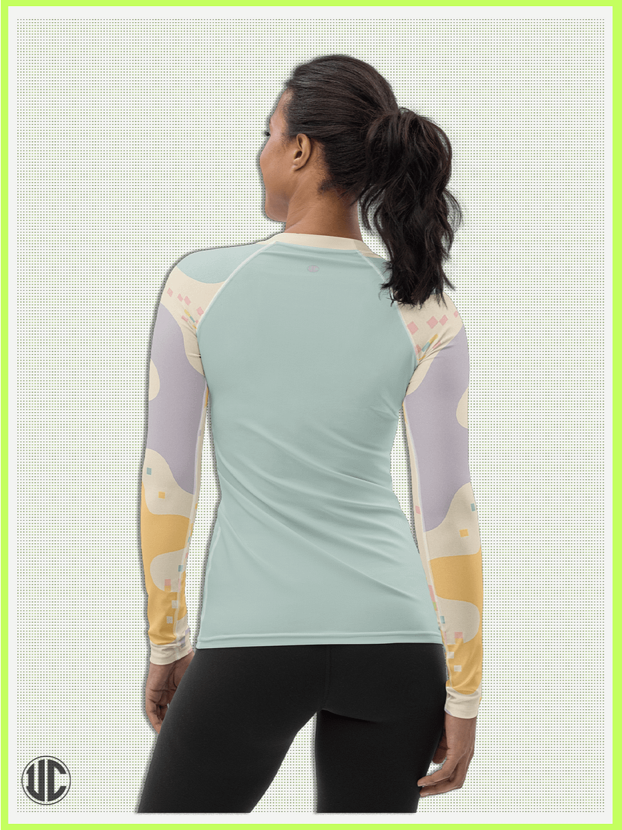 Theo's Digital Wave – Women’s Rash Guard product image (2)
