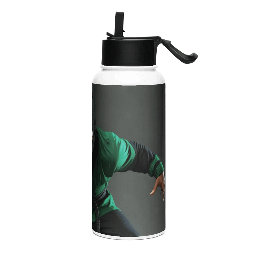 Ninja Please Metal Water Bottle with straw product image (3)