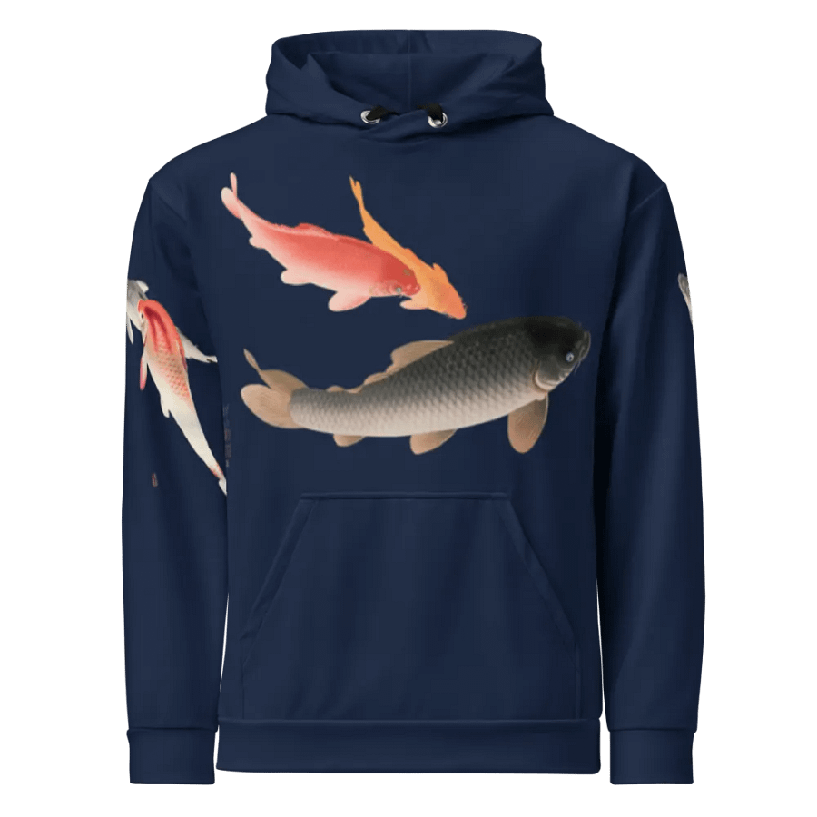 Common and Golden Carp All-Over Print Recycled Unisex Hoodie product image (1)