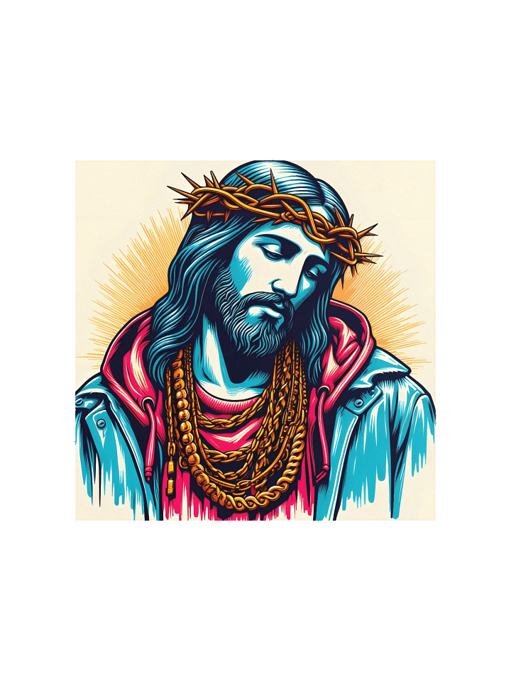 Urban King: Jesus Christ Streetwear Christ Art Print | Modern Hip-Hop Wall Art product image (1)