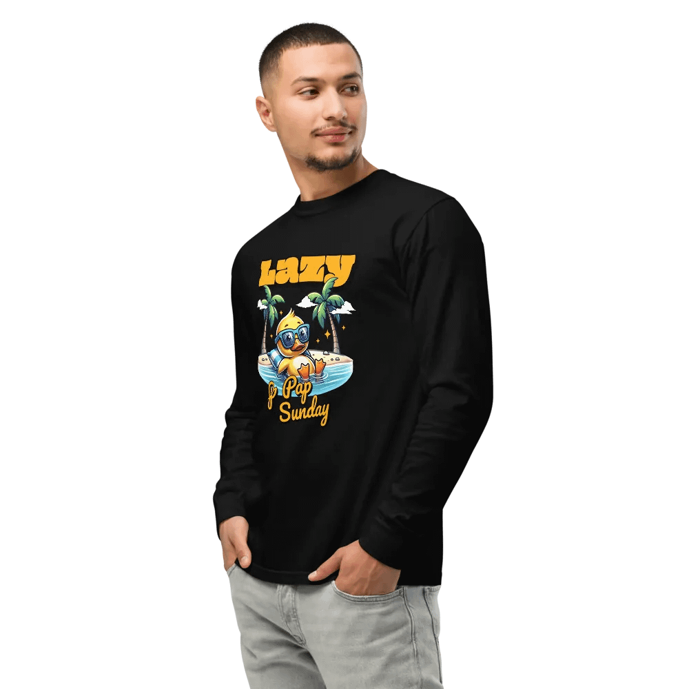 Pap Pap Chill Duckling Sunday Long Sleeve Shirt product image (3)