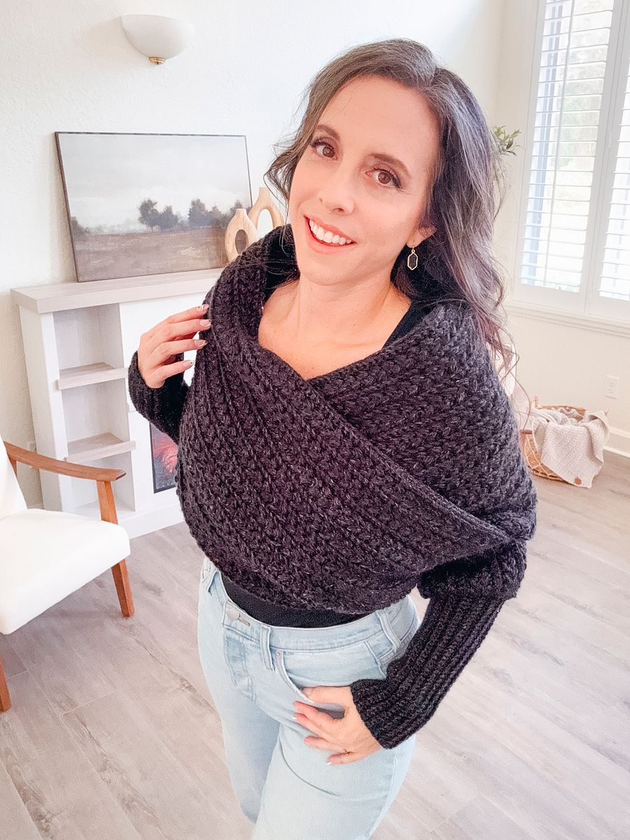 Winter Wheat Sweater Scarf Crochet Pattern (XS-5X) product image (4)