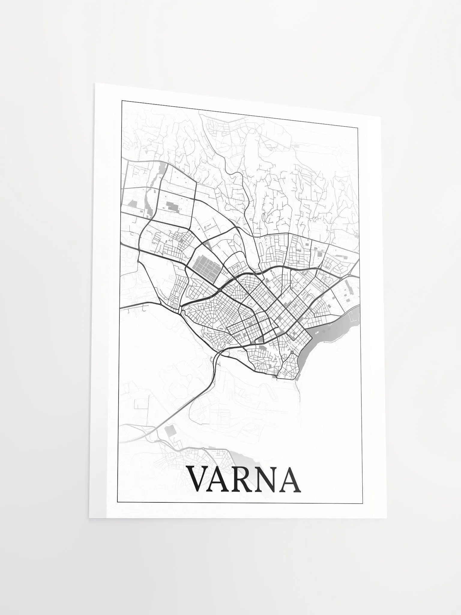 Varna, Bulgaria, city map print product image (15)