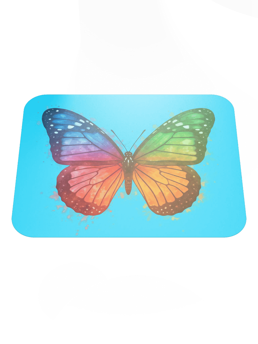 Rainbow Cascade Butterfly Watercolor Mousepad product image (2)