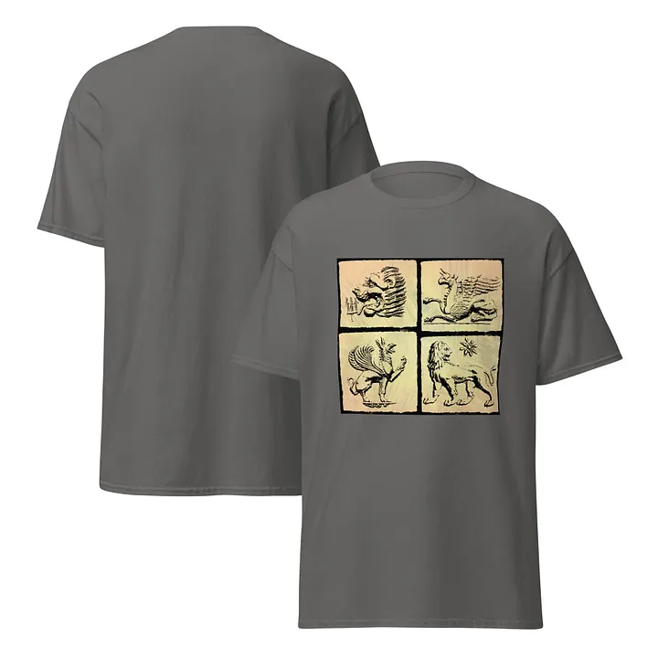 Lion and Griffin Greek Mythology Authentic Art 3rd Century BC, T-Shirt product image (2)