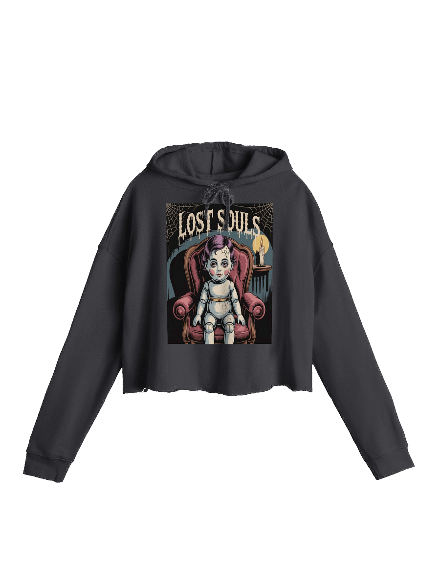 Midnight Veil Designs Gothic Women's Cropped Hoodie - Black, Sizes S-2XL product image (1)