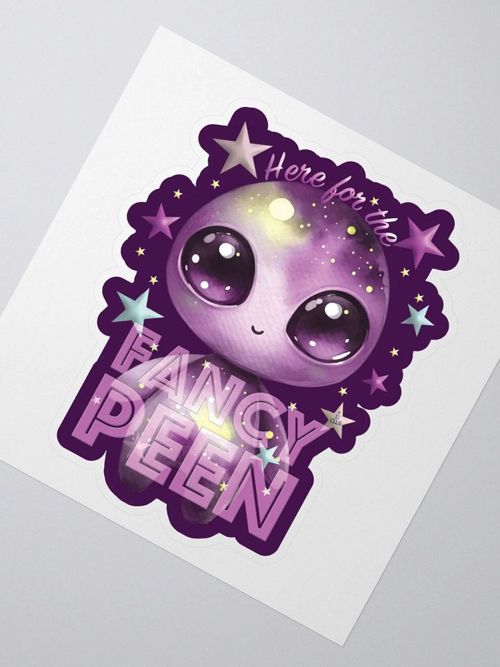 Fancy Alien Sticker (Soft Mauve) product image (2)