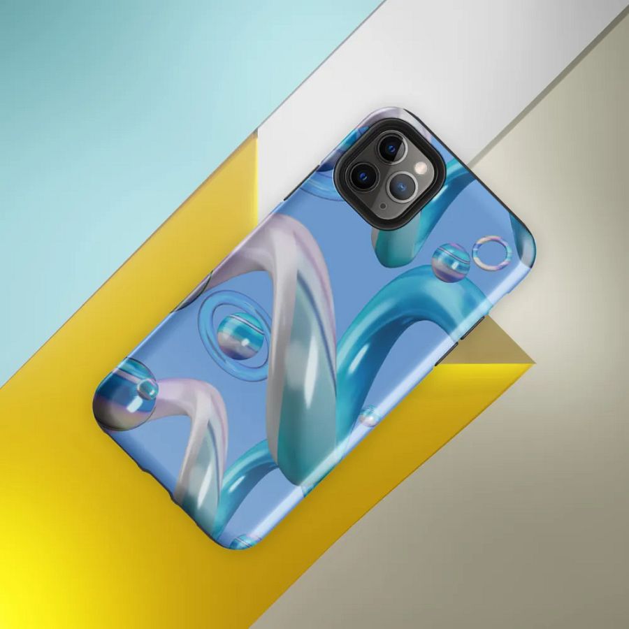 Reflective Blue Ribbon iPhone® Tough Case product image (40)
