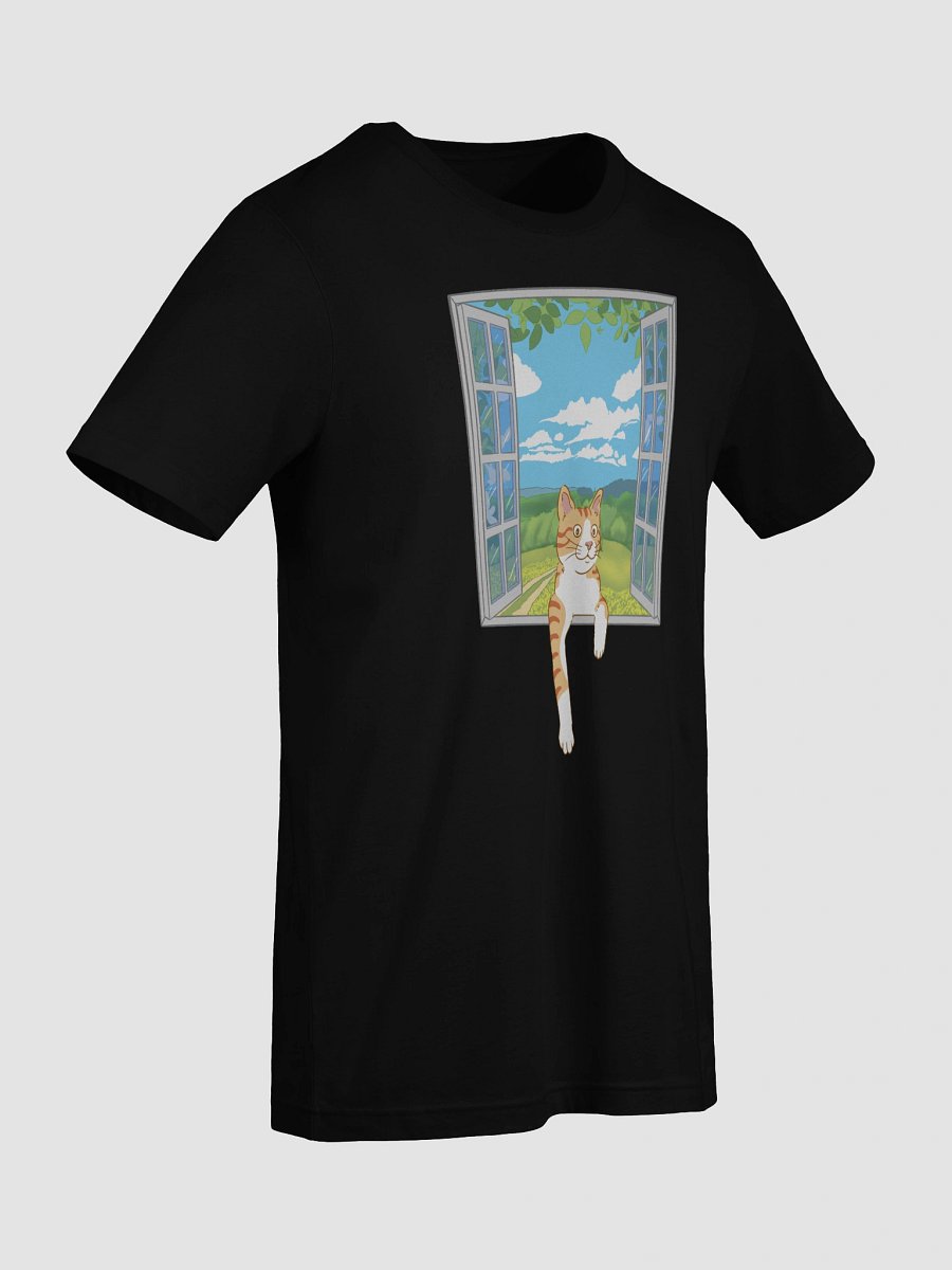 Orange Cat Peeking Through Window T-Shirt product image (21)