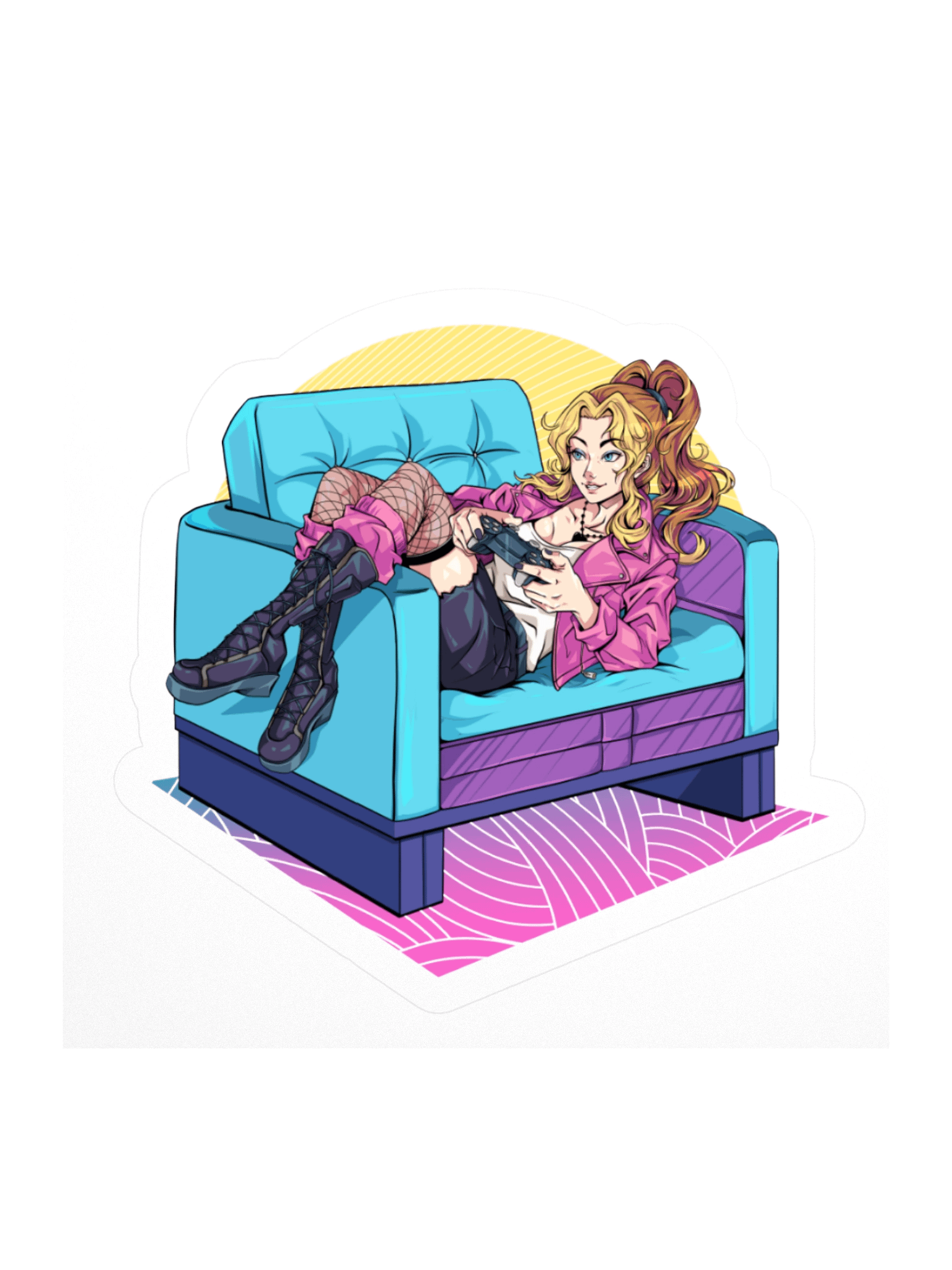 Vaporwave Lounge Sticker product image (2)