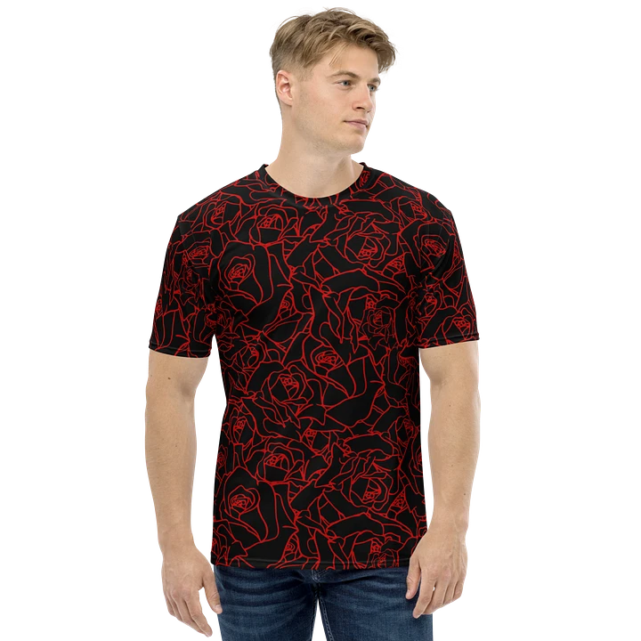 Loads of Roses · black-red crew neck t-shirt product image (1)