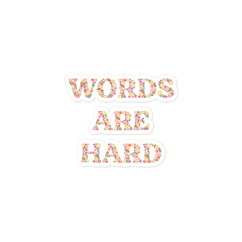 Words Are Hard Floral Sticker product image (1)