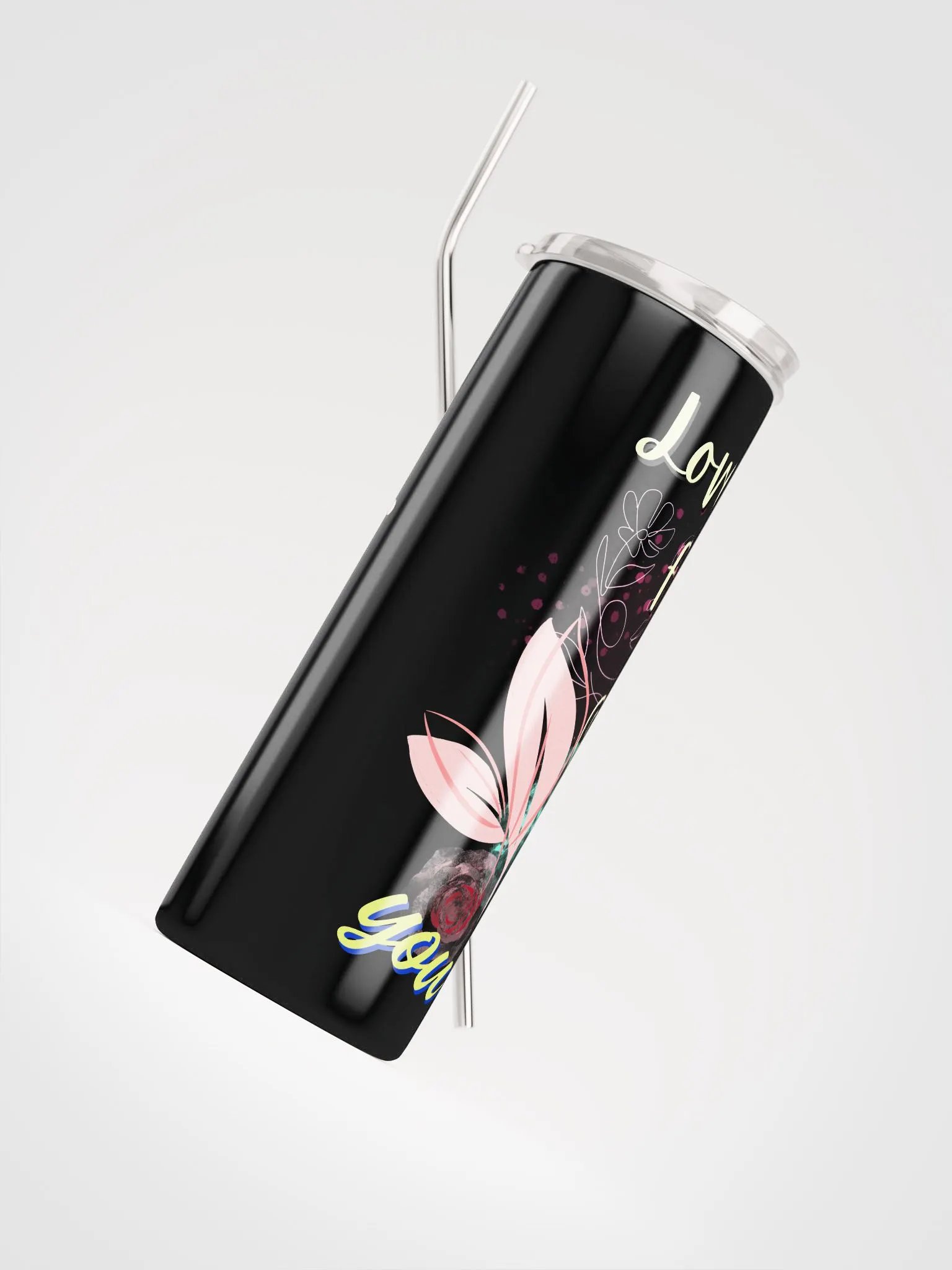 stainless steel tumbler colorful design for the artist. 'Love my Arty Friend'  Perfect gift for  colleague, friend who loves arty things product image (4)