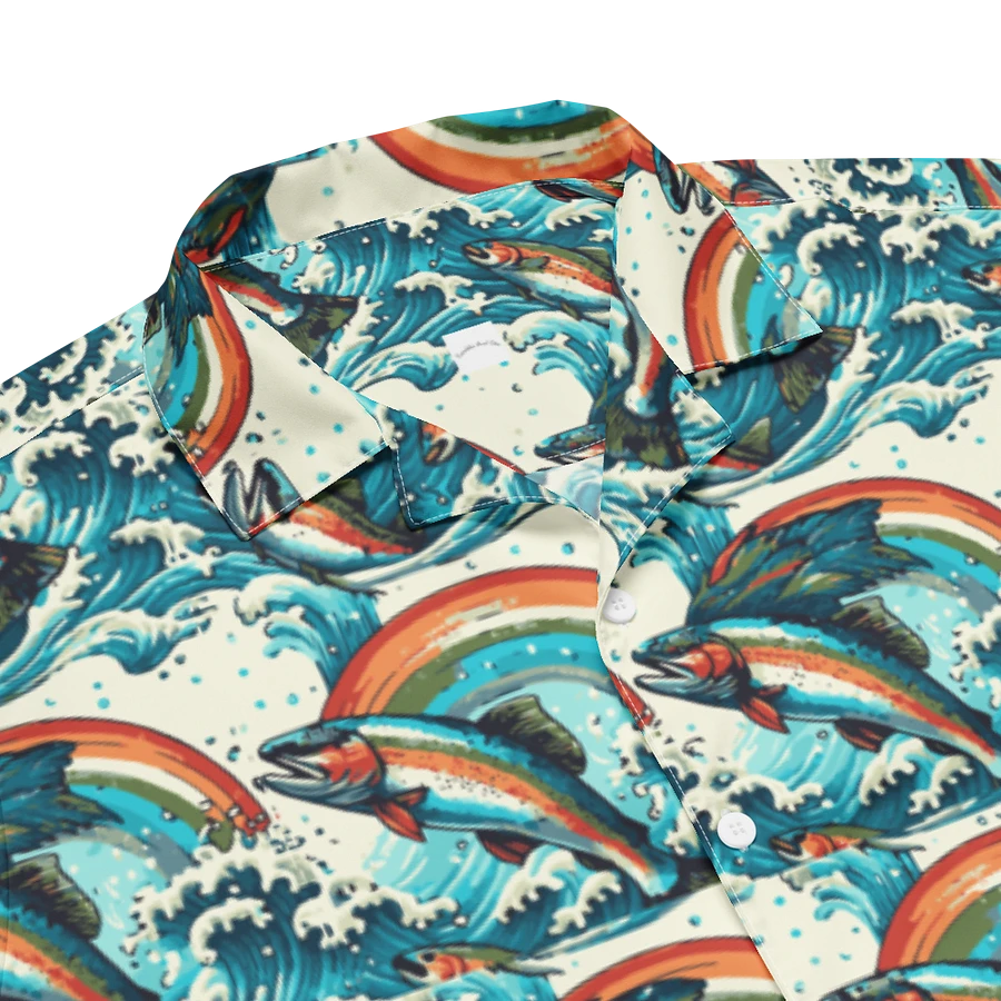 Hawaiian Style Shirt, Button Up, Unisex, Rainbows and Fish product image (2)