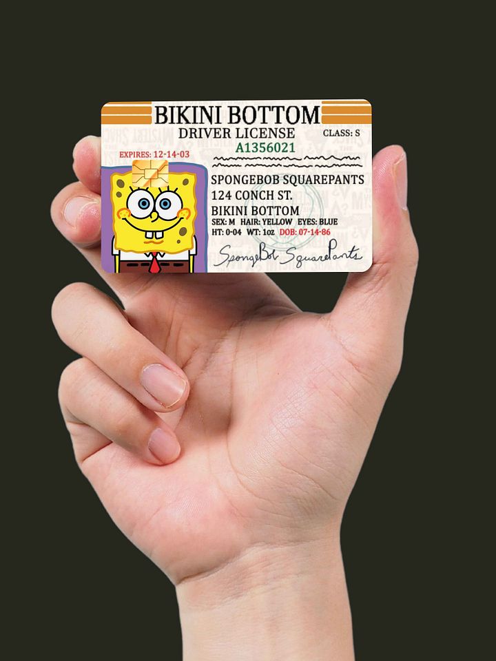 Bikini Bottom Driver License (Holographic) product image (2)