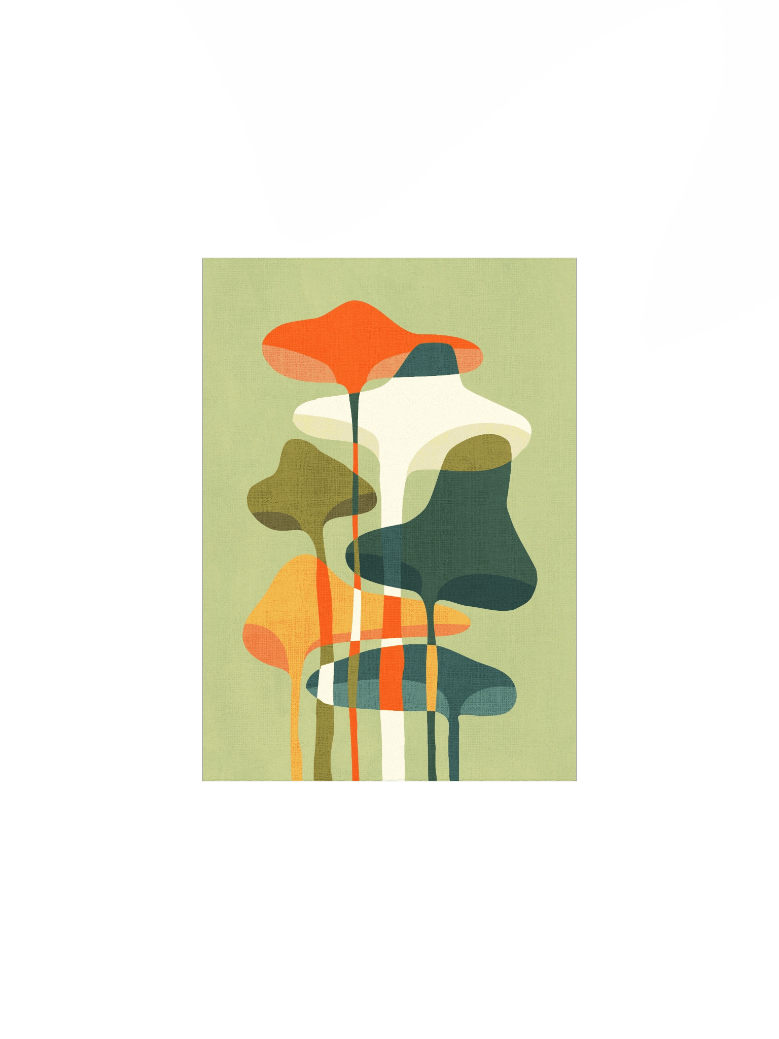 wild mushrooms art print product image (2)
