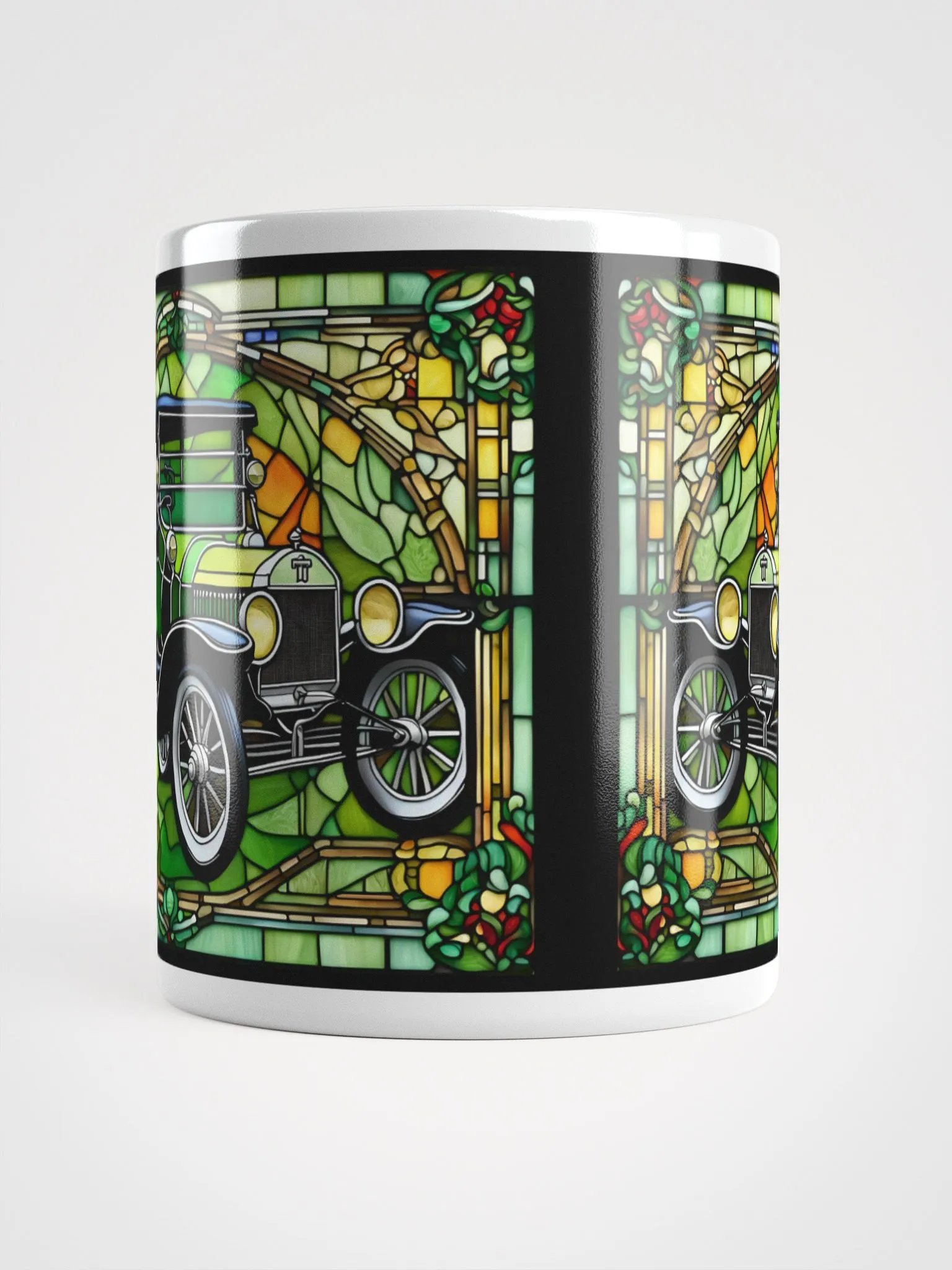 #002 Model-T Green Stained Glass Mug product image (15)