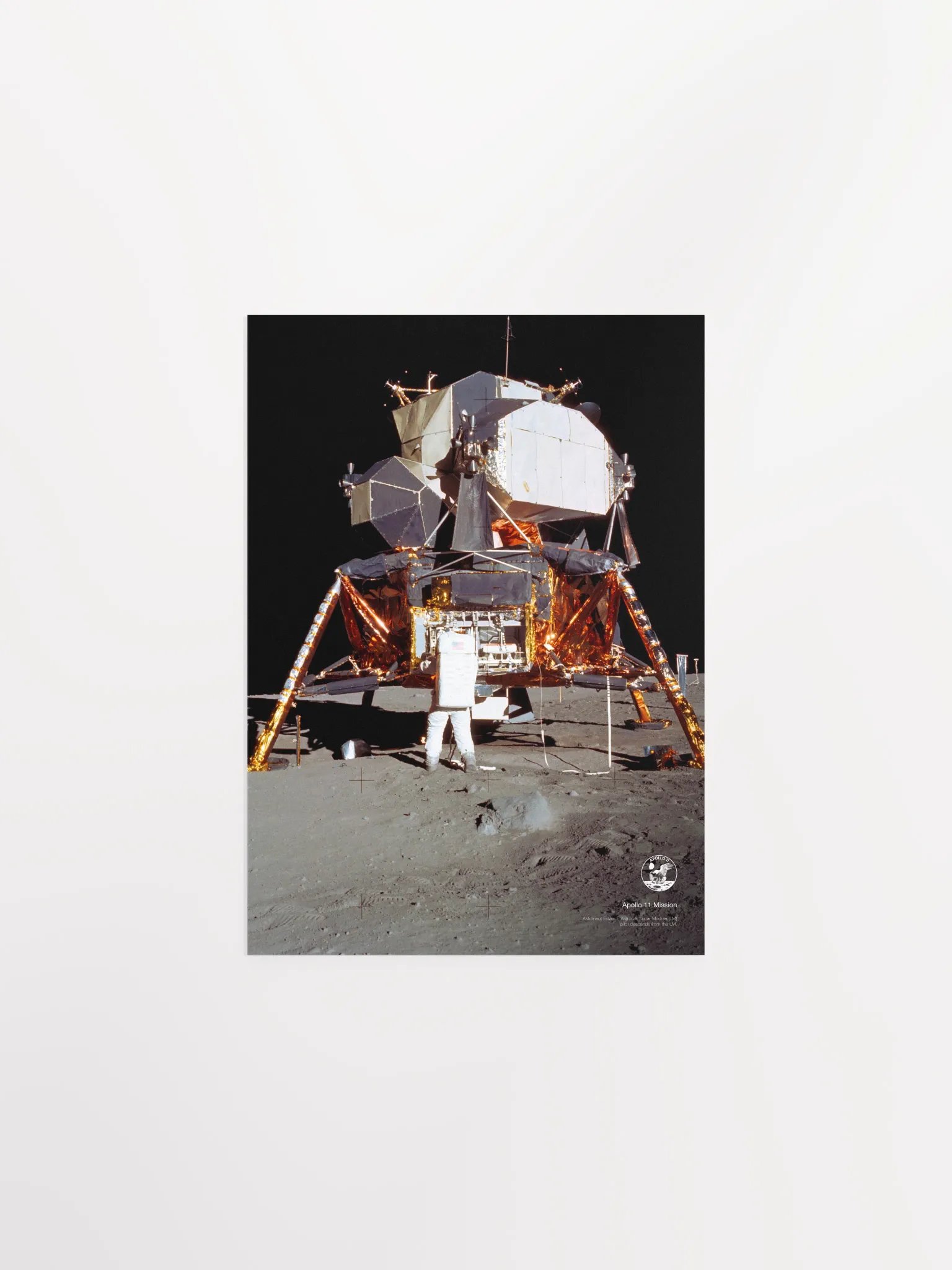 NASA Apollo 11: Edwin Aldrin and Lunar Module, 1969 — space poster, space art, photo poster, NASA print, space wall decor product image (7)