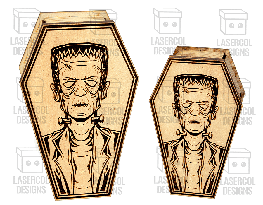 Halloween Coffin Box Set 2 (2 Sizes) - Laser Cut Files product image (9)