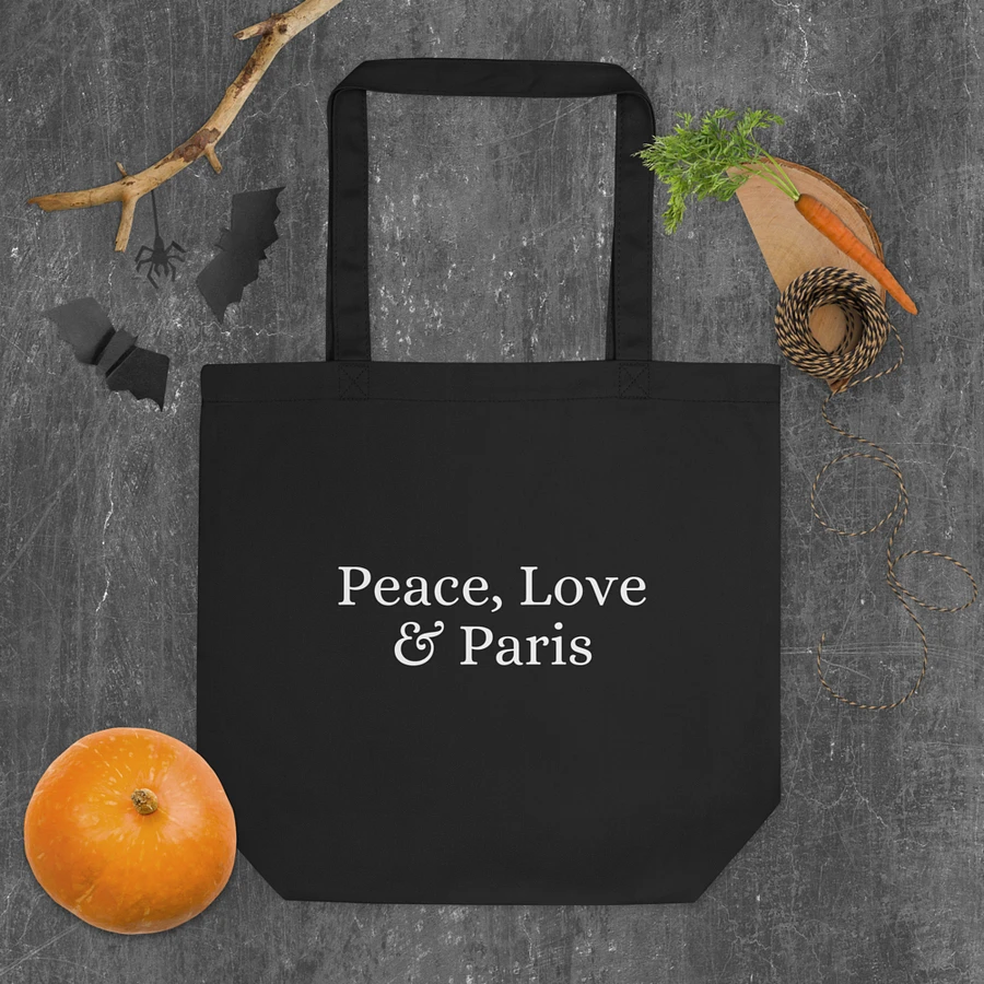 Peace, Love and Paris Organic Statement Tote Bag product image (5)