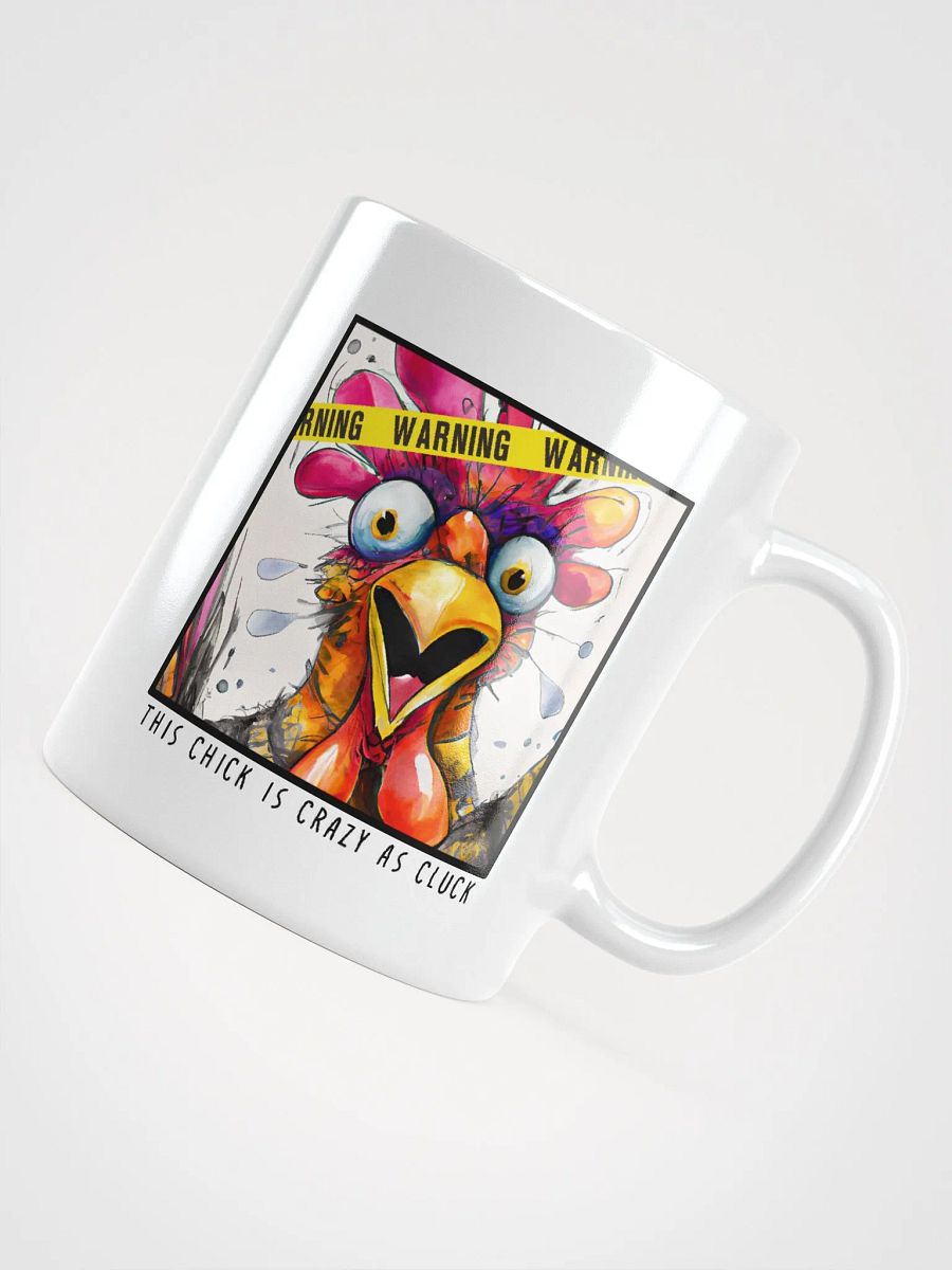Crazy as Cluck Chicken White Glossy Mug Coffee Cup product image (4)