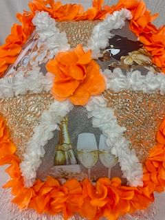 Custom Orange Wedding Parasol product image (3)