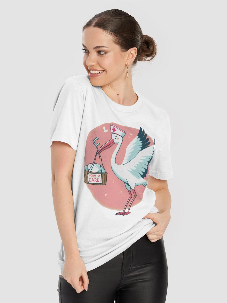 Born to Care Stork Nurse T-Shirt product image (83)