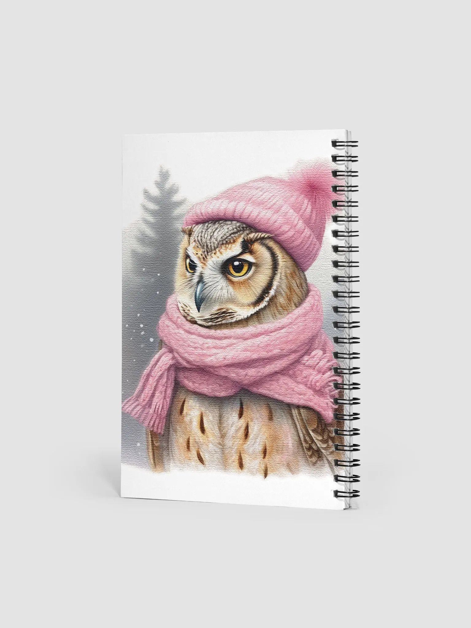 Adorable cute owl wearing a pink hat and scarf product image (2)