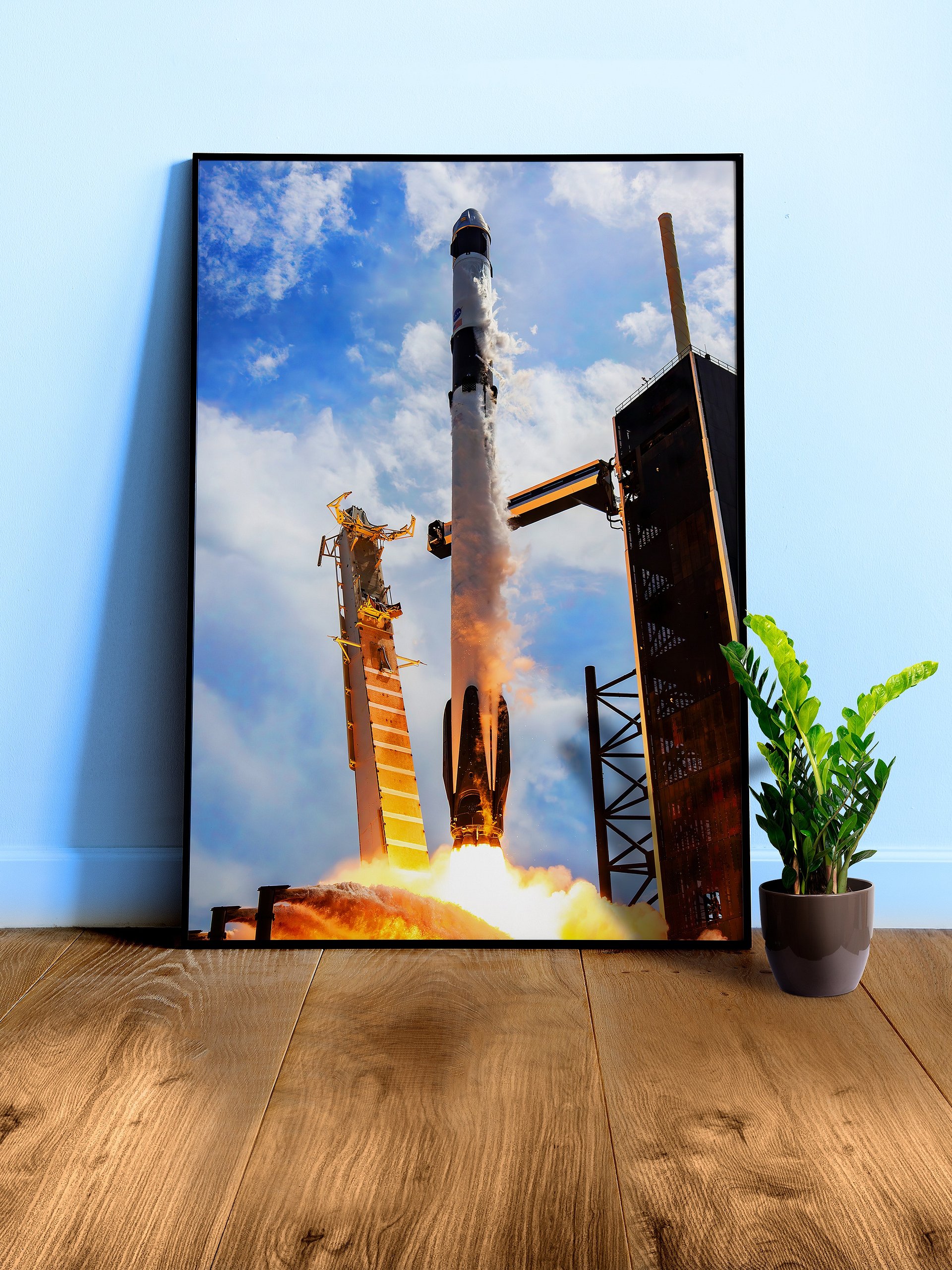 SpaceX Crew Dragon liftoff (May 30, 2020) — space poster, space art, photo poster product image (3)