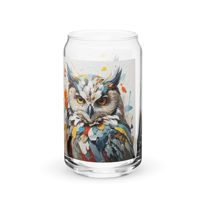 Aurora Glance Owl Glass Can Sipper product image (1)