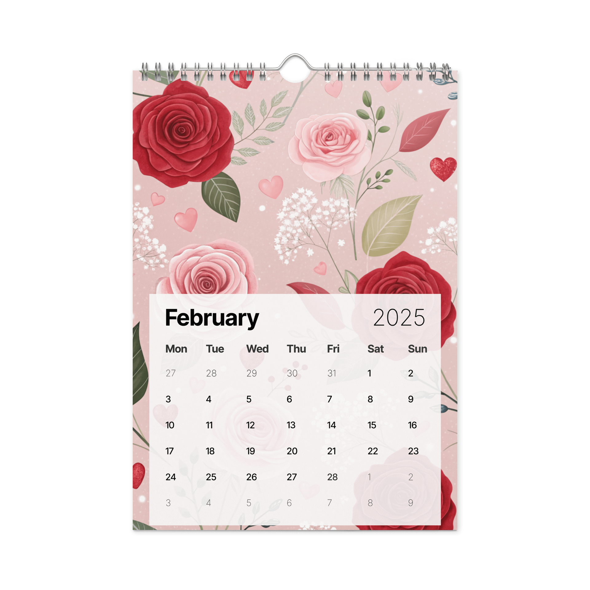 SEAMLESS FLORAL PATTERN WALL CALENDAR 2026 product image (5)