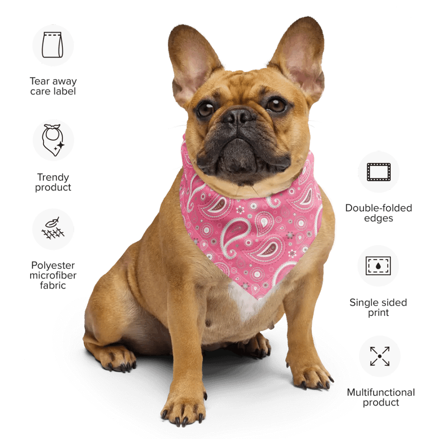 Pink Paisley Dreams All-Over Print Bandana product image (4)