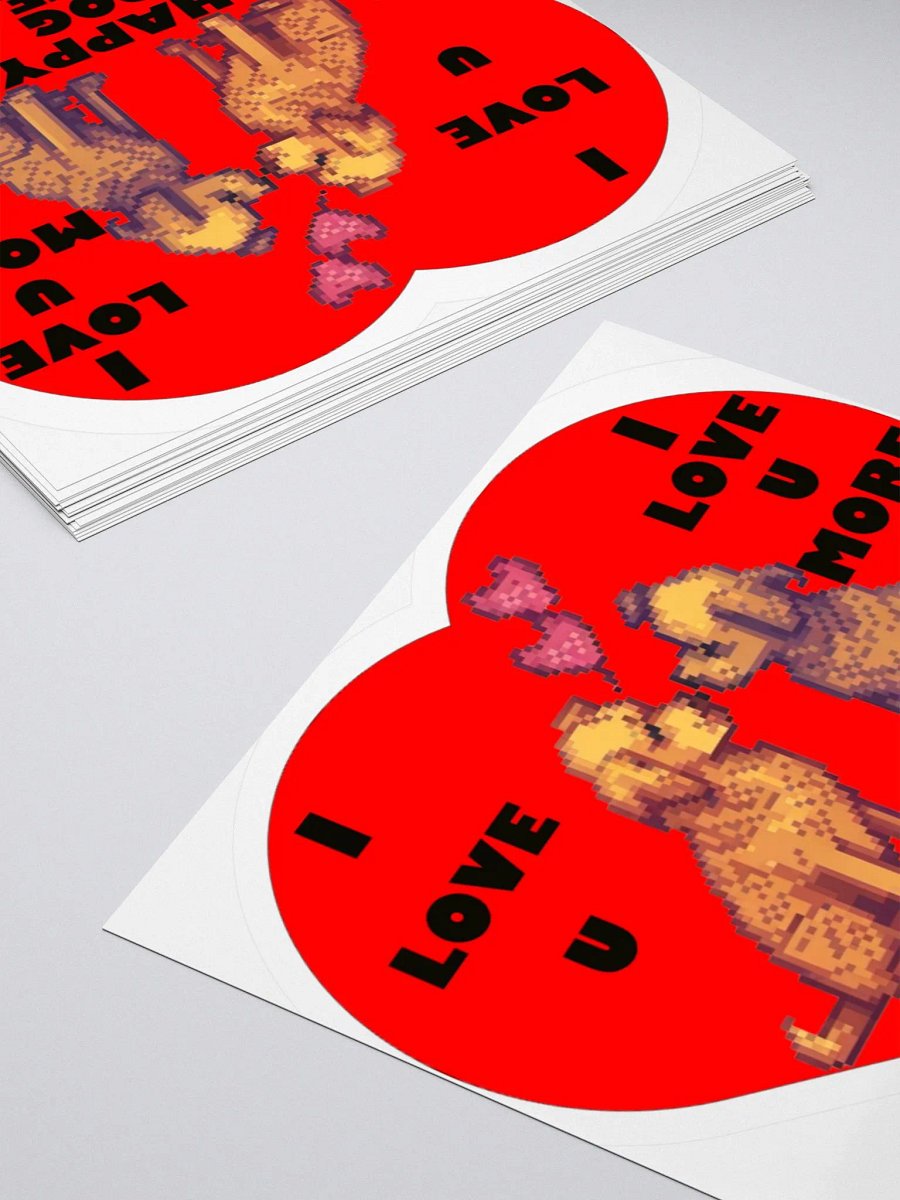 Pixel Love Dogs Kiss Cut Stickers product image (12)