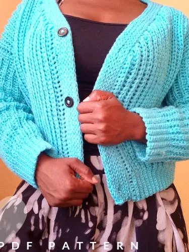 Crochet Cropped Cardigan Pattern product image (3)