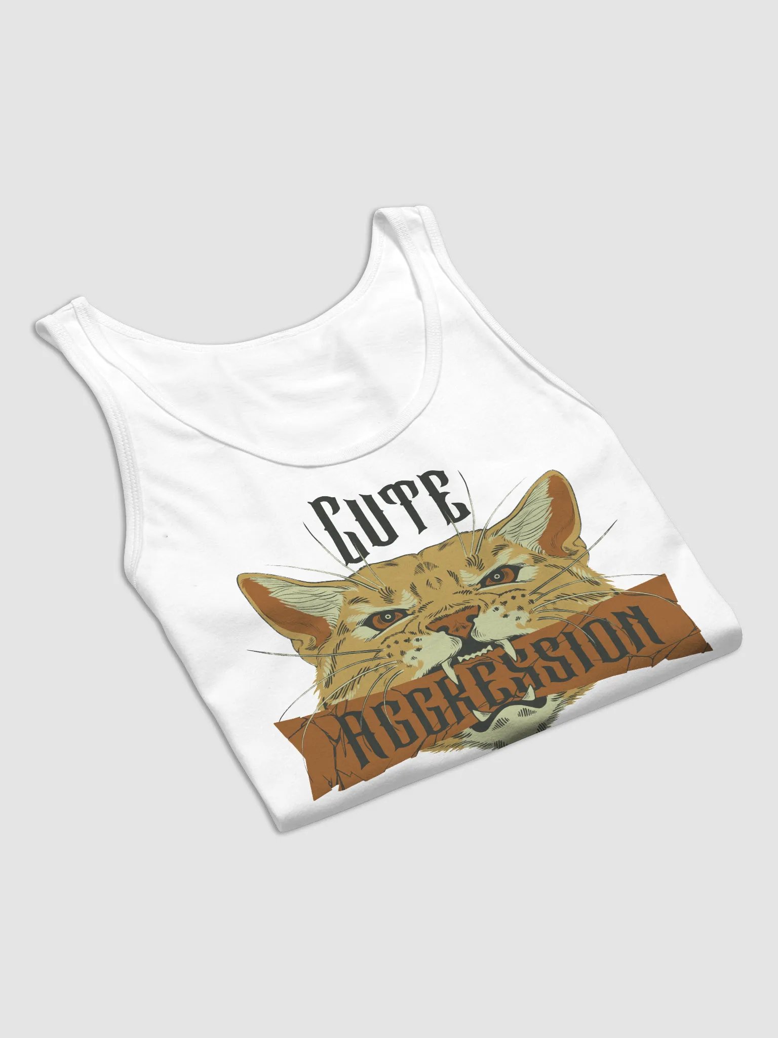 Cute Aggression 'CAT3' Tank (White) product image (8)