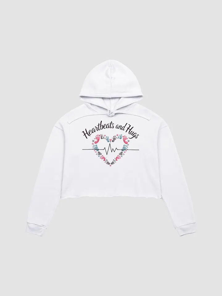 Ekg, Heartbeat and Hug Cropped Hoodie product image (4)