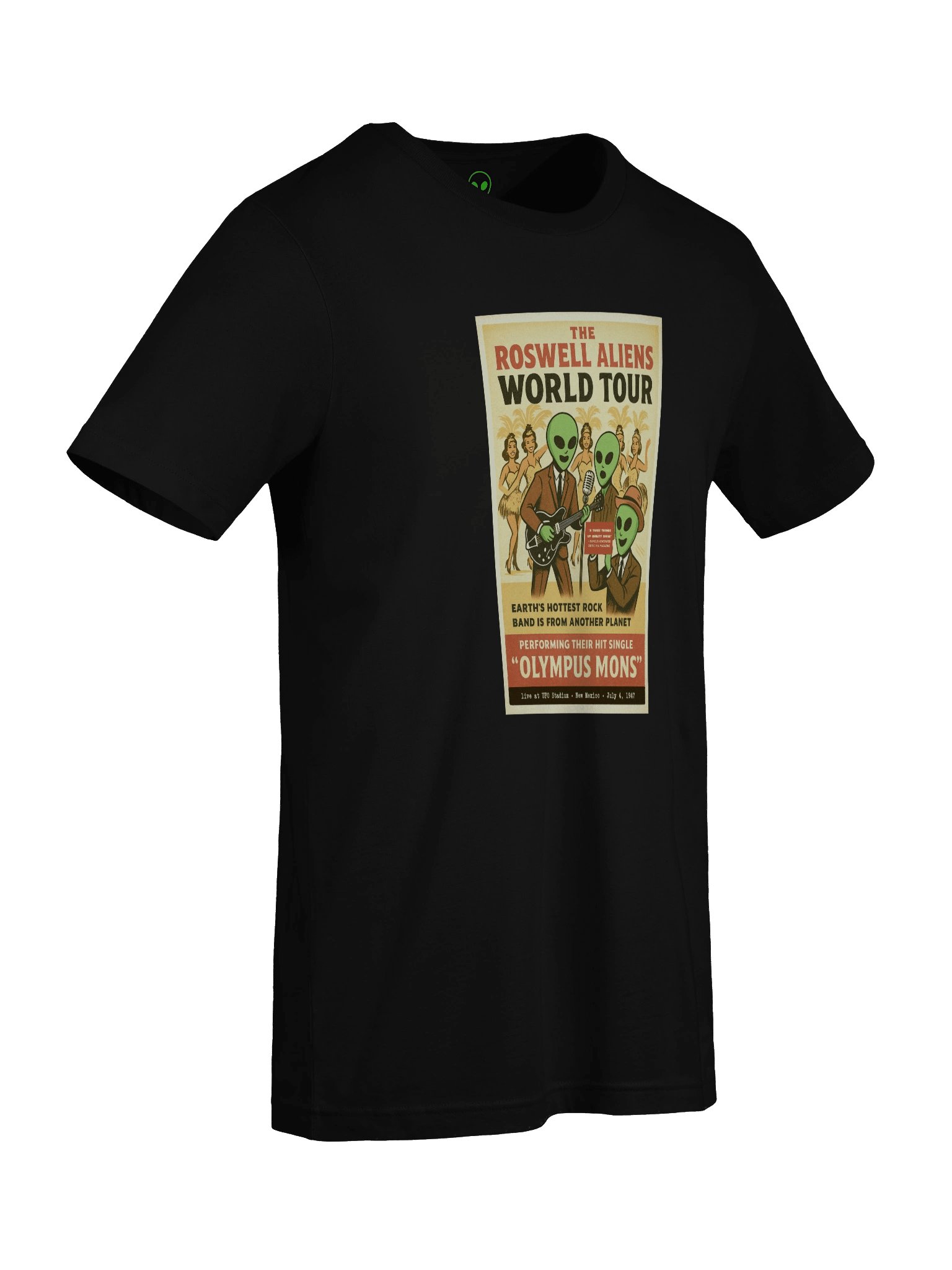 1947 Rock Stars World Tour Roswell Aliens Retro Poster Unisex T-Shirt product image (9)