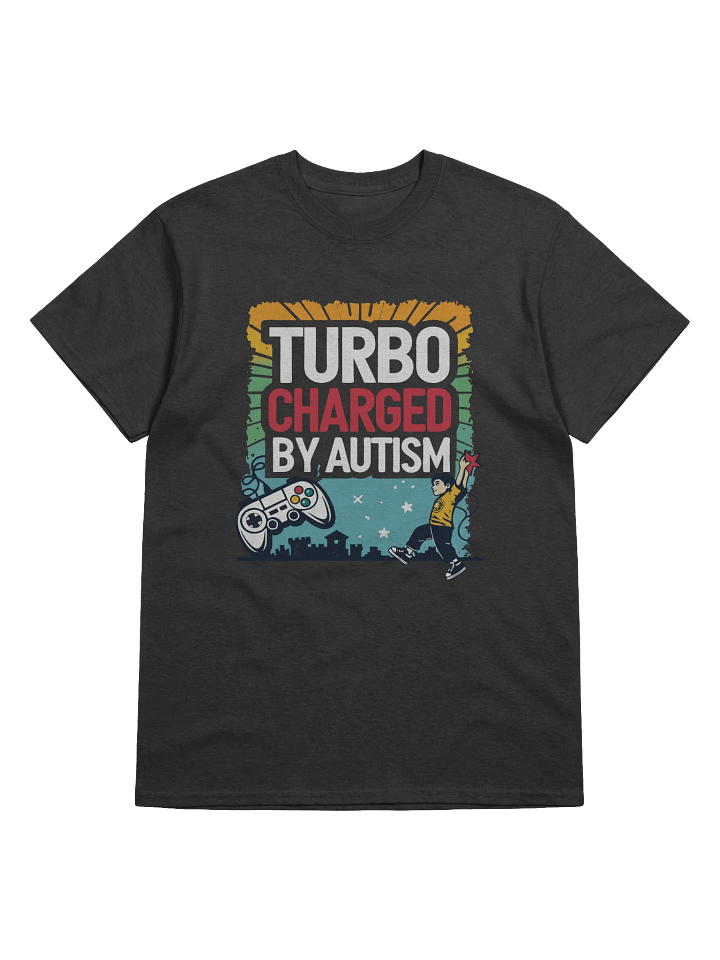 Turbo Charged By Autism Gaming T-Shirt | Autism Awareness Gamer Tee | Neurodiversity Gaming Apparel product image (7)