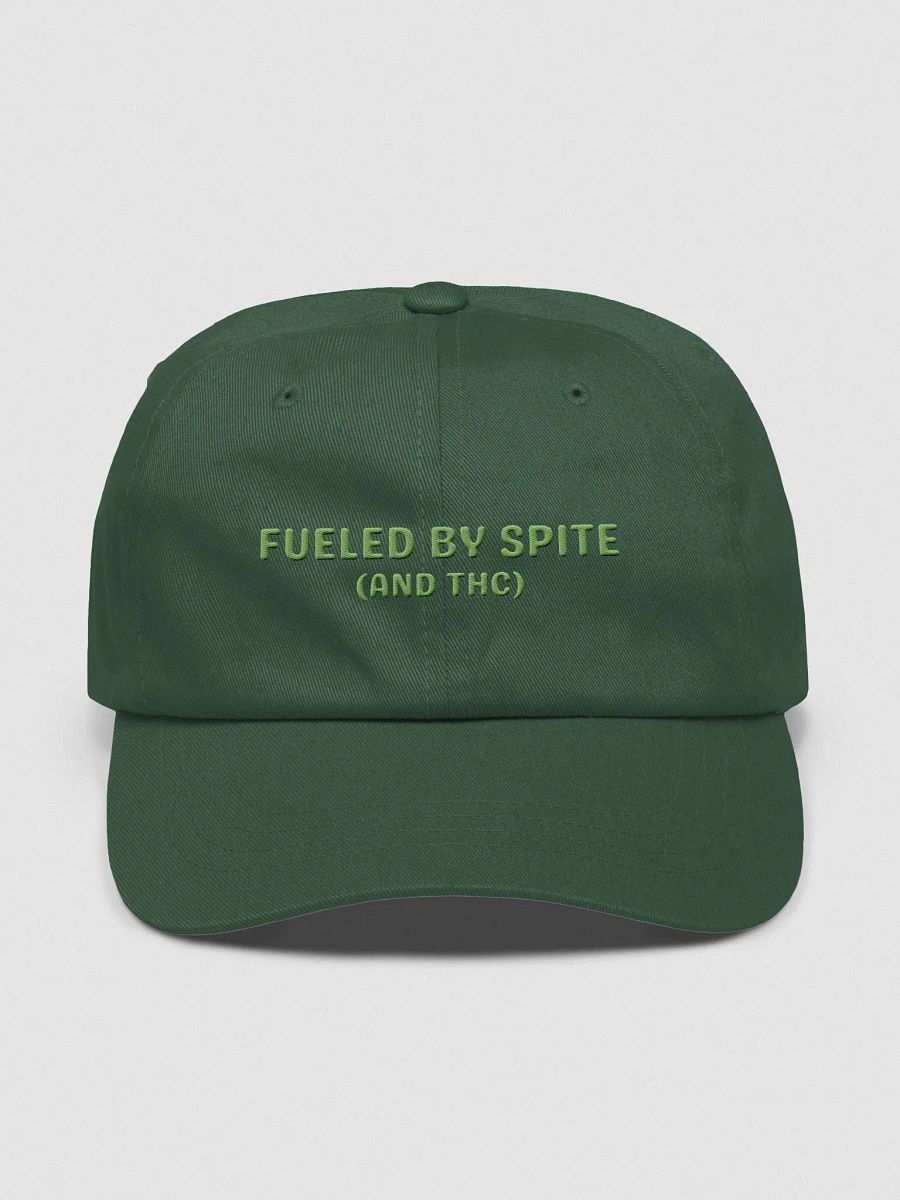 FUELED BY SPITE (green thread) embroidered classic dad hat product image (33)