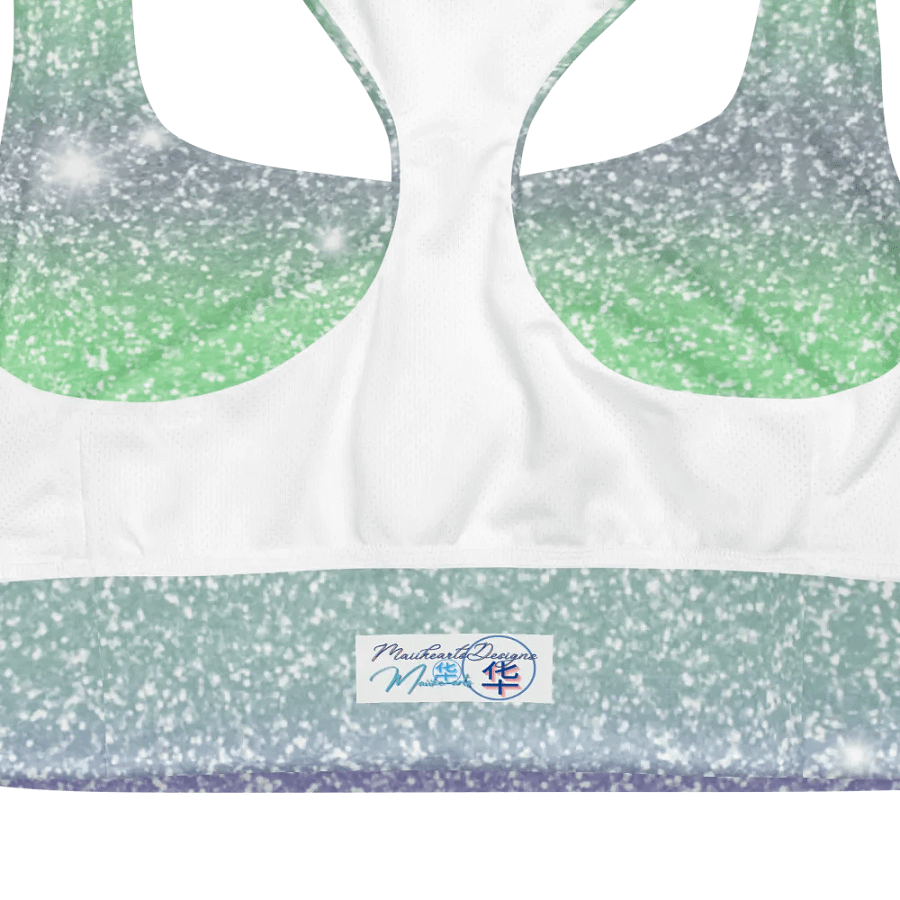 Glitter Unicorn Texture Design Longline Sports Bra - 2 product image (12)